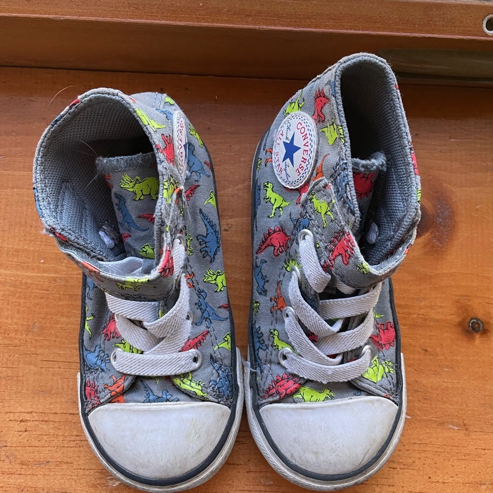 Kids Boys Converse Dinosaur Hightop Shoes